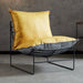 Single Person Minimalist Luxury Iron Sofa Chair Leisure Yellow leather 0 Zimivas