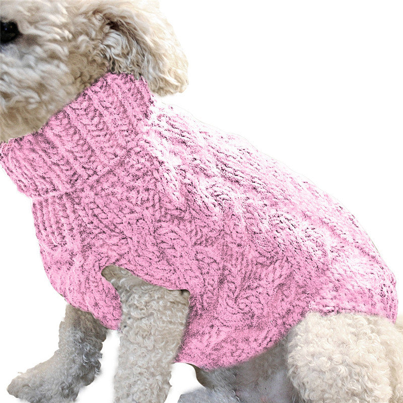 New Pet Sweater Dog Clothes Pet Supplier Winter Warm Clothing Pink 0 null