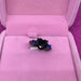 New European and American love shaped ring plated 925 silver black gold black gun color ring engagement jewelry 0 null