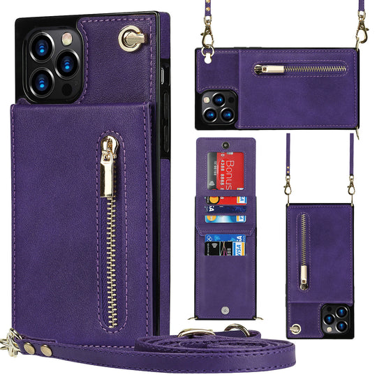 Zipper Phone Case Phone Case Crossbody Purple 0 null