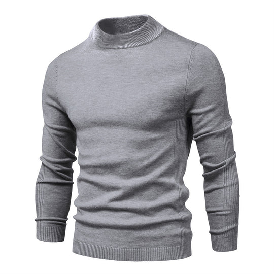 Men's Multicolor Sweater With Mid Neck And Slim Trim Light Grey 0 null