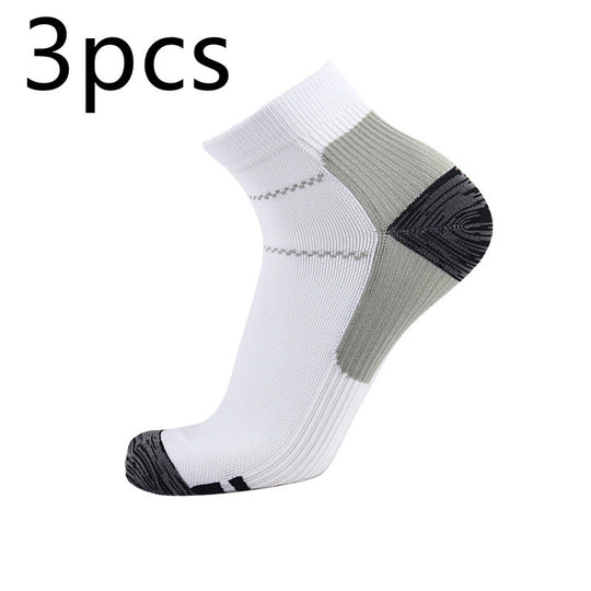 Ankle Guard Compression Zimivas Men's and Women's Socks 3pcs White grey fashion accessories Zimivas