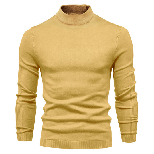 Men's Multicolor Sweater With Mid Neck And Slim Trim Yellow 0 null