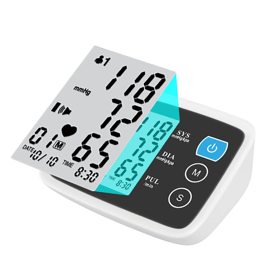 Digital Arm Blood Pressure Test Kit Cuff Sensor Monitor BP Automatic Pressure Tonometer Tensiometer Heart Rate Pulse Meter 4 null