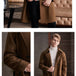 Men's New Long Knee Length Woolen Coat 0 null