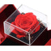 Fashion Jewelry Box Red Apple Christmas Gift Necklace Eternal Rose For Girl Mother's Day Valentine's Day Gifts With Artificial Flower Rose Flower Jewelry Box necklace Zimivas