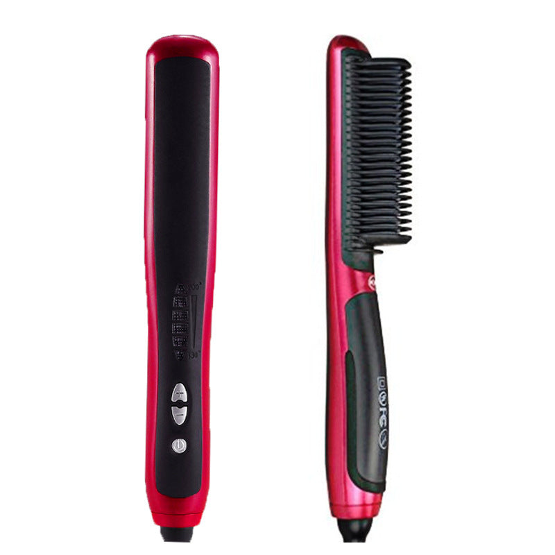 Home automatic adjustable temperature red hair straightener 0 null