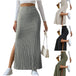 Spring/Summer New High Waist Side Split Slim Fit Knitted Skirt for Women eprolo