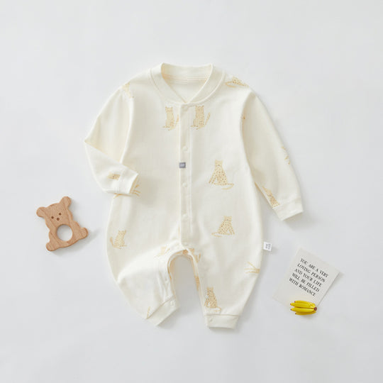 Baby Jumpsuit Long Sleeve Baby Clothes Beige kids & baby Zimivas