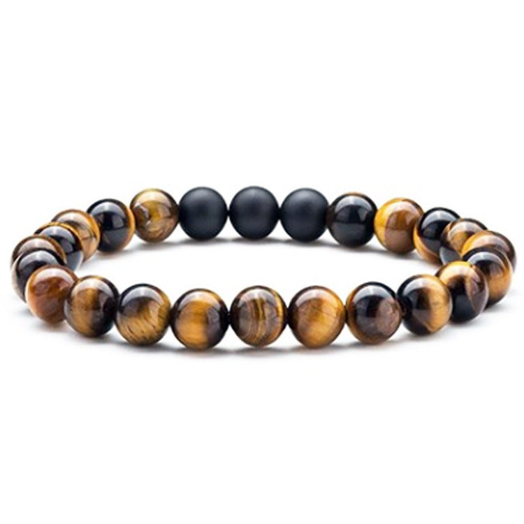 Tiger Eye Couple Bracelets Matte Black Agate Beads Bracelet T 0 null