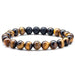 Tiger Eye Couple Bracelets Matte Black Agate Beads Bracelet T 0 null