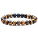 Tiger Eye Couple Bracelets Matte Black Agate Beads Bracelet T 0 null