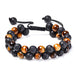 Tiger Eye Couple Bracelets Matte Black Agate Beads Bracelet A 0 null