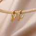 18K Gold Light Luxury All-match Simple Earrings 9 Style Jewelry Zimivas