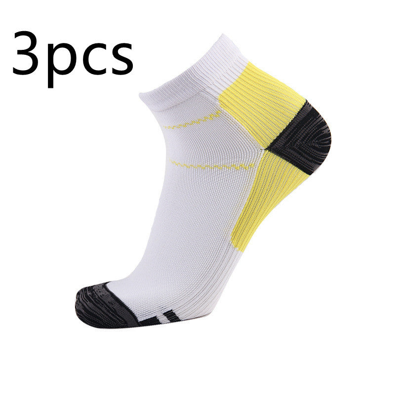 Ankle Guard Compression Zimivas Men's and Women's Socks 3pcs White yellow fashion accessories Zimivas