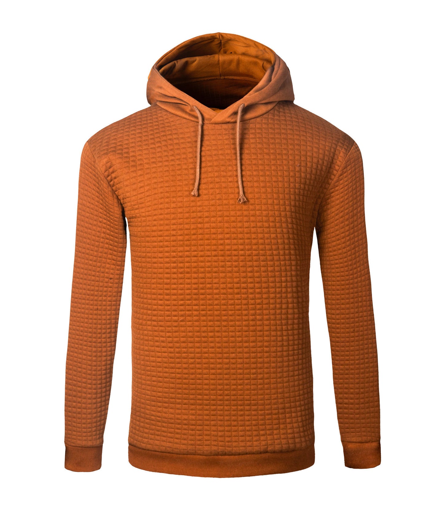 Men's Jacquard Sweater Long-sleeved Hoodie Warm Color Hooded Sweatshirt Jacket Camel XXL Men Clothing Zimivas