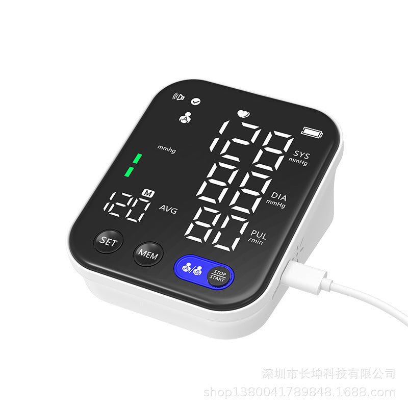 Electronic Blood Pressure Monitor Ultra Clear Large Screen Pulse Sphygmomanometer For Real-time Measurement Of Blood Pressure 4 null