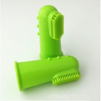 Super Soft Pet Finger Toothbrush Green 0 Zimivas