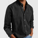 2024 Men's Shirt New Long Sleeve Lapel Black Men Clothing Zimivas