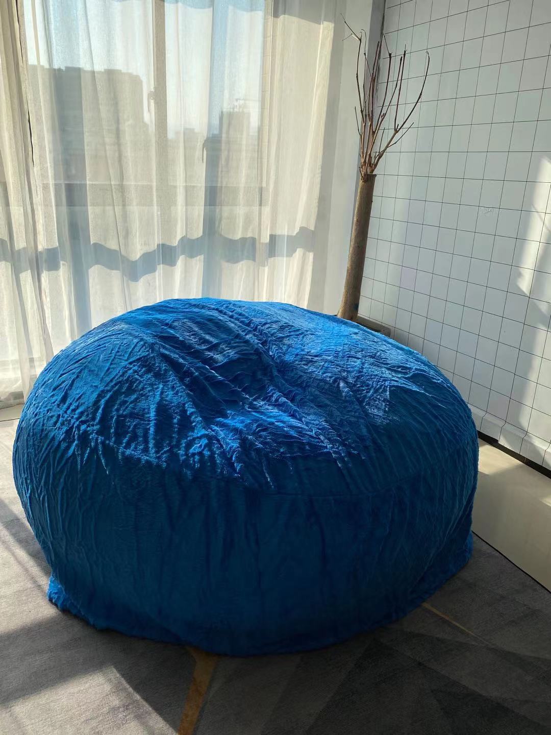 Lazy Sofa Bean Bag Chair Foam Furniture Bean Bag Blue Furniture Zimivas