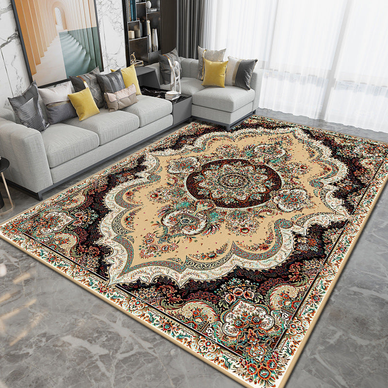 European Style Retro Print Living Room Bedroom Rug 2color 0 null