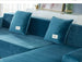 Silver Fox Velvet Living Room Elastic Furniture Sofa Cover Lake blue two pillowcases 45x45cm 0 null