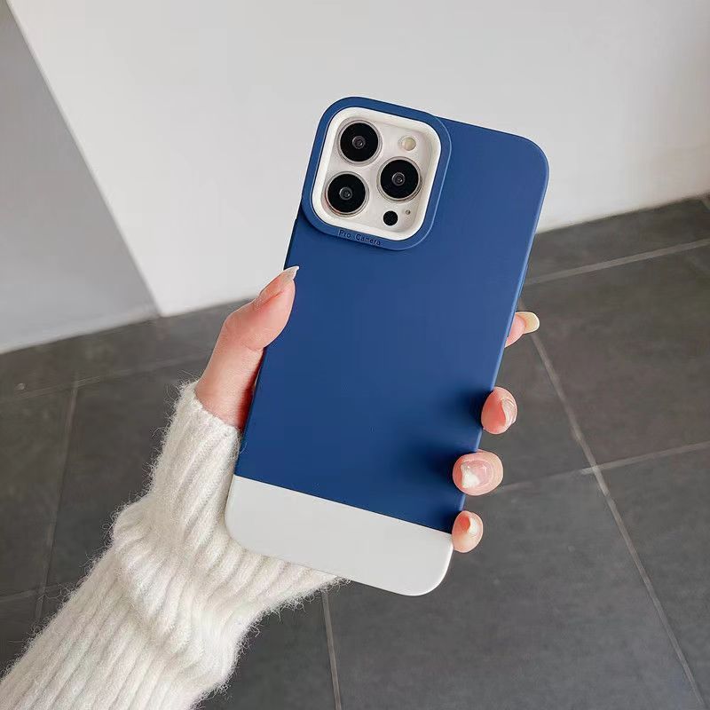 Simple Color Contrast Men's And Women's Phone Cases Blue and white phone accessories Zimivas