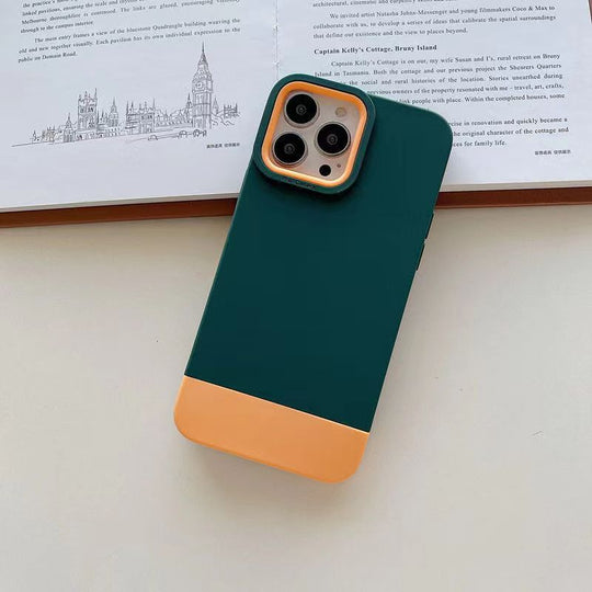 Simple Color Contrast Men's And Women's Phone Cases Green orange phone accessories Zimivas