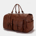 Travel Convenient Portable Garment Bag PU Leather Luggage Bag Brown bag Zimivas