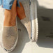 Wearing thick soled lazy casual rhinestones, Korean version versatile student shoe trend eprolo