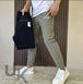 Letter Pattern Ice Silk Quick Drying Men's Pants Student Youth Casual Small Feet Men's Pants green eprolo