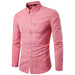 Men S Shirts Korean Men Slim Long Sleeve Dress Shirt Watermelon Red 0 null