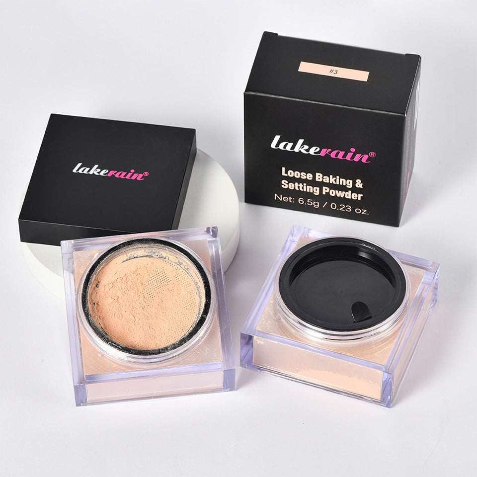 Square Box Finishing Loose Powder Even Skin Color makeup Zimivas