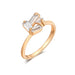 Real Gold Platinum Electroplated Zircon Ring Gold White Zirconium Jewelry Zimivas