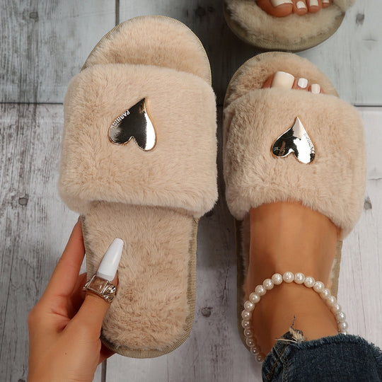 Fluffy Slipper Fall Winter Warm Home Fur Furry Slippers Women Plush Shoes Indoor House Fuzzy Flip Flops Female Padded Fleece shoes Zimivas