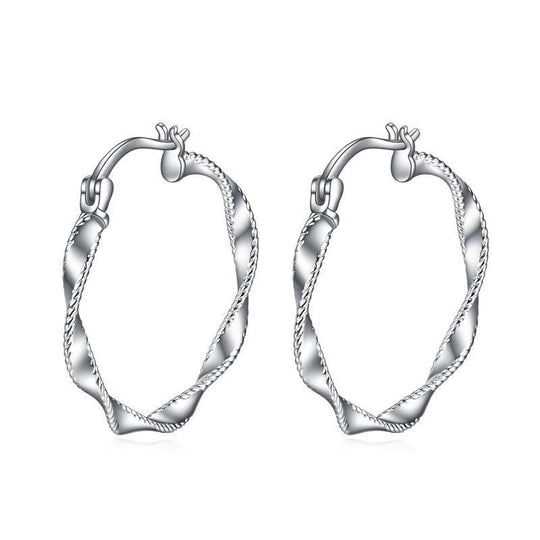 Circle Endless Hoop Earrings Twist Jewelry Gifts 30MM Hypoallergenic 5 null