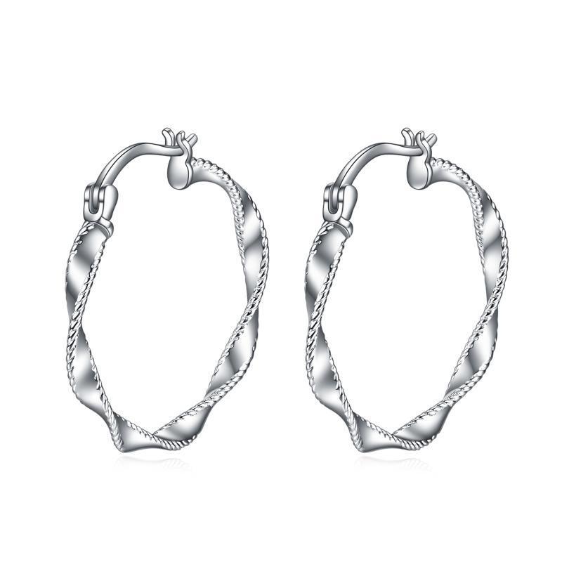 Circle Endless Hoop Earrings Twist Jewelry Gifts 30MM Hypoallergenic 5 null