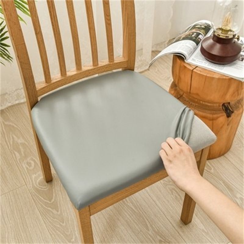 Waterproof Dustproof Chair Cover Faux Leather Leather Cover Universal Light Gray Length And Width 35to50cm 1PCS 0 null