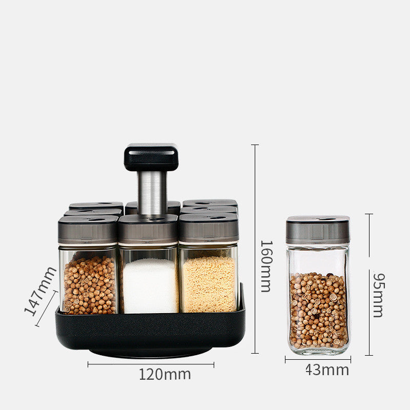 Spice Jar Glass Organizer Pepper Seasoning Container Kitchen Cooking Tools Zimivas