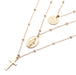 Layer Beads Chain Long Choker Necklace Women Sexy Fashion Gold Silver Color Round Cross Necklaces & Pendants Bijoux 0 null