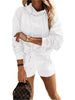 Casual Sports Shorts Hooded Sweater Set White Women Clothing Zimivas