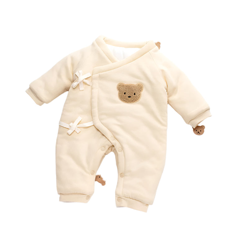 Newborn Clothes Baby Jumpsuit For Boys And Girls Light apricot patch bear kids & baby Zimivas