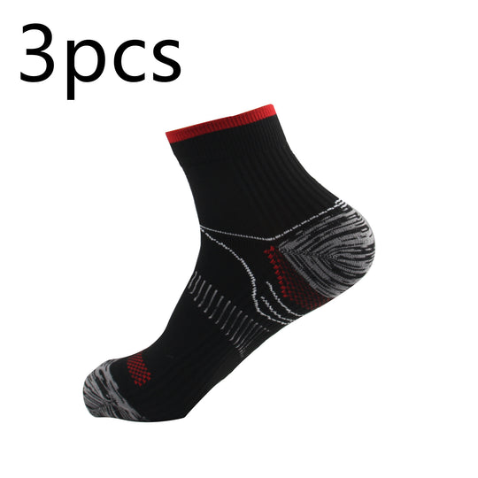 Ankle Guard Compression Zimivas Men's and Women's Socks 3pcs Black red fashion accessories Zimivas