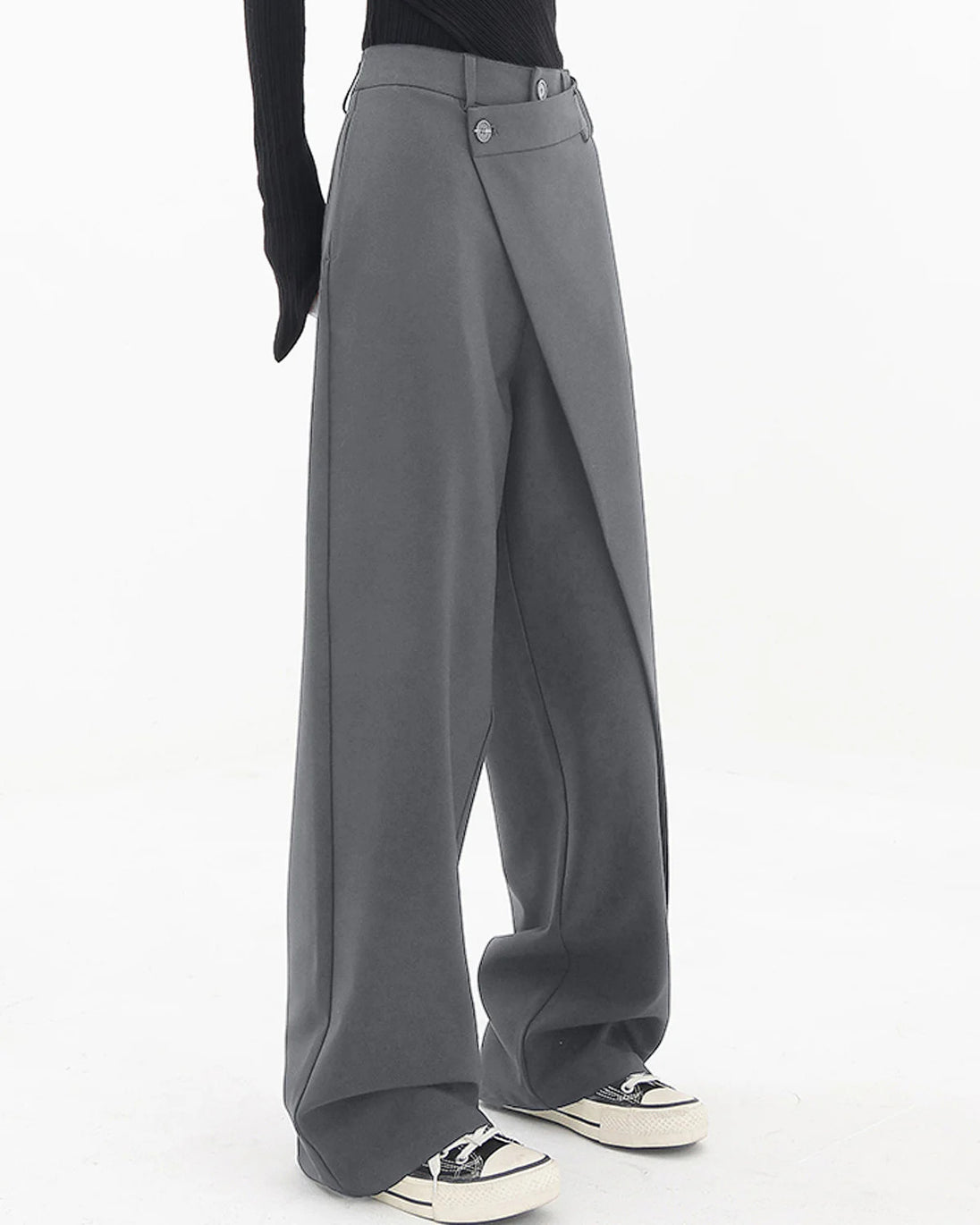 Irregular Wide-leg Pants Ins Fashion Loose Trousers Women's Clothing Women Clothing Zimivas