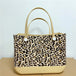 Dongdong Beach Storage Bag Handbag Printed EVA Outdoor Basket Pet Bag Khaki leopard print Medium size (38 * 32 * 13) eprolo