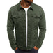 Casual Men Jacket Denim Button Shirt Green 0 null