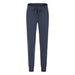 Simple Straight Sports And Leisure Elastic Ankle-tied Cropped Pants Midnight Blue 0 Zimivas