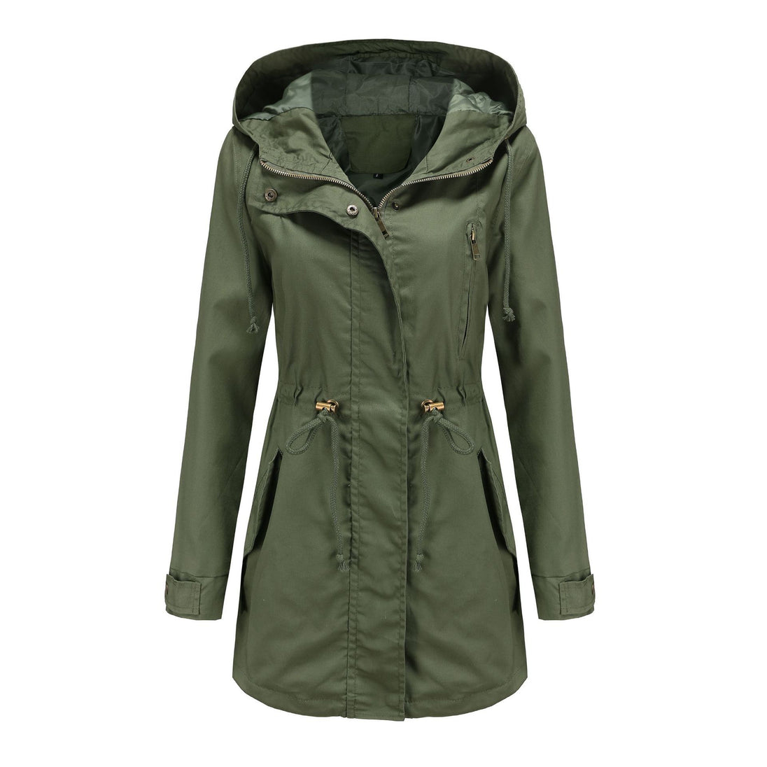 New Cotton Anorak Women's Spring And Autumn Coat Army Green 0 null