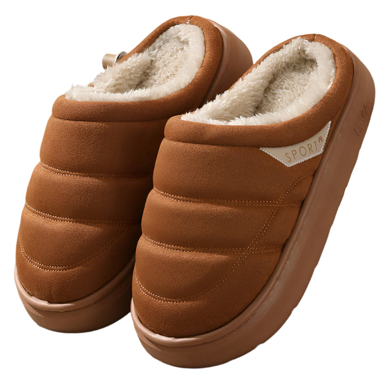 Fashion Solid Plush Slipper Winter Warm Indoor Floor Bedroom Home Slippers For Couple Thick-soled House Shoes for Women and Men shoes Zimivas