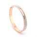 Handmade titanium steel movable three diamond rose gold women's bracelet with versatile and fashionable charm eprolo